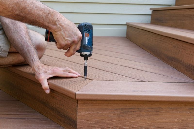 Composite decking installation